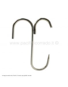 Gancio inox doppia presa per prosciutto 180x06 2