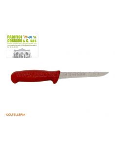 Sanelli coltello da disosso stretto manico rosso 14 cm