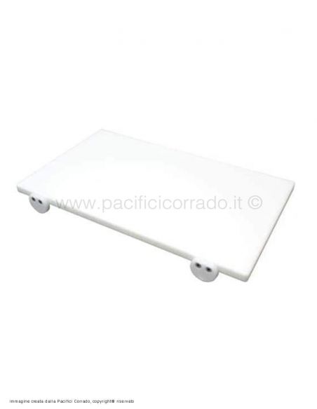 Tagliere in polietilene PRO altezza 2 cm con fermi per macelleria
