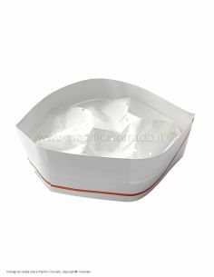 Copricapo bustina carta riga rossa 100pz