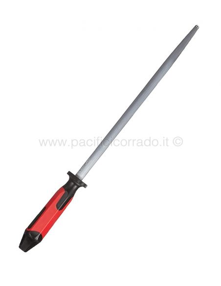Dick - Acciaino regularcut tondo 30 cm manico rosso e nero