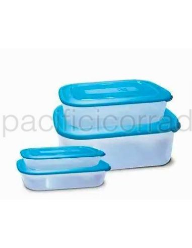 Set 3 Contenitori Sottovuoto Service 14x14x7 cm 0,75 lt Giganplast