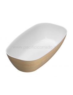 Pasolini - Pirofila effetto legno e bianca linea Perugia 176x325x80h mm