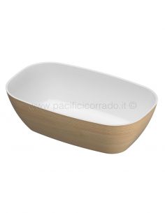 Pasolini - Pirofila effetto legno e bianca linea Perugia 265x162x80h mm