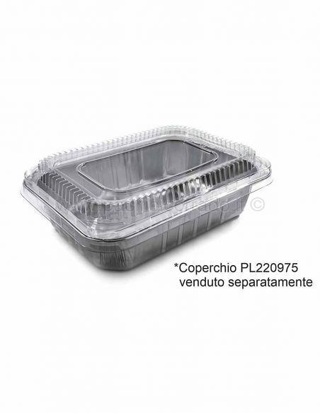 Contital - Contenitori 2 porzioni termo-saldabili in alluminio pesante