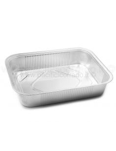 iCont - Vaschette alluminio 5 porz. 268X210x49h mm bordo G 100pz