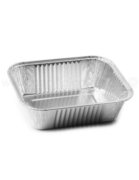 vaschetta alluminio mezza porzione 125 x 99 x 34h mm
