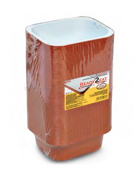 Contenitori smoothwall laccati terracotta 1* porzione confezione 100pz