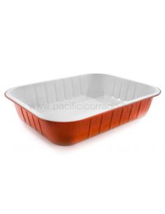 Contital - Contenitori smoothwall laccati terracotta 4* porzioni vaschette alluminio 2