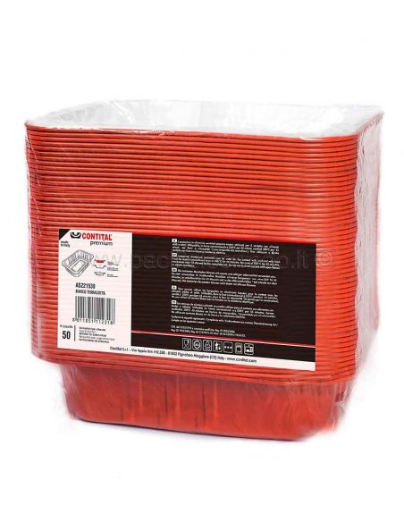 Contenitori smoothwall laccati terracotta 4* porzioni confezione Contenitori smoothwall laccati terracotta 4* porzioni confezione