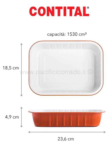 Contenitori smoothwall laccati terracotta 4* porzioni misure Contenitori smoothwall laccati terracotta 4* porzioni misure