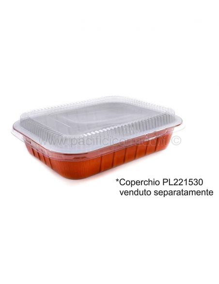 Contenitori smoothwall laccati terracotta 4* porzioni con coperchio venduto separatamente Contenitori smoothwall laccati terracotta 4* porzioni con coperchio venduto separatamente