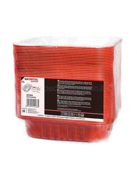 Contenitori smoothwall laccati terracotta 6* porzioni confezione 50 pz