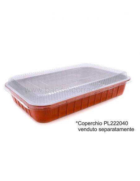 Contenitori smoothwall laccati terracotta 6* porzioni con coperchio venduto separatamente