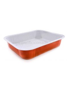 Contital - Contenitori smoothwall laccati terracotta 8* porzioni vaschette alluminio 2