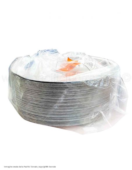 iCont - Vaschette alluminio tonde mod.504 per torte Ø 287x15h mm conf.da 50pz iCont - Vaschette alluminio tonde mod.504 per torte Ø 287x15h mm conf.da 50pz