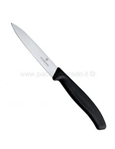 Victorinox - coltello spelucchino lama liscia da 10 cm nero