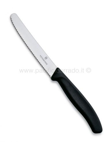 Victorinox - coltello tavola lama dentata da 11 cm nero