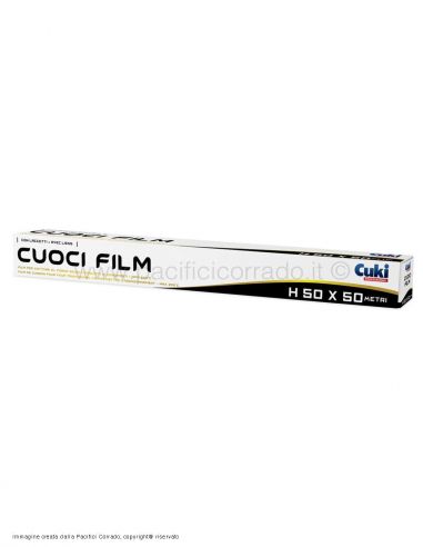 Cuki - cuoci film in pet cm 50h x 50 mt con laccetti