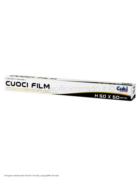 Cuki - cuoci film in pet cm 50h x 50 mt con laccetti