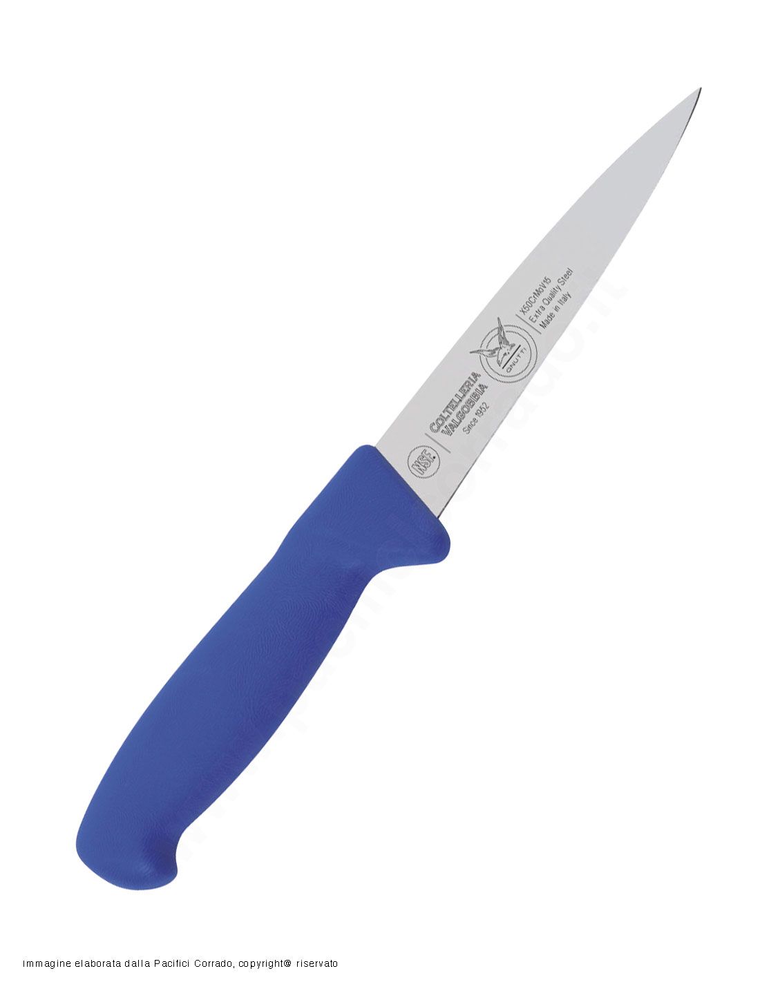 Valgobbia - coltello da disosso scanno largo lama da 13, 16 cm