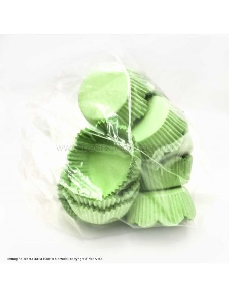 confezione pirottini colore verde 200 pz