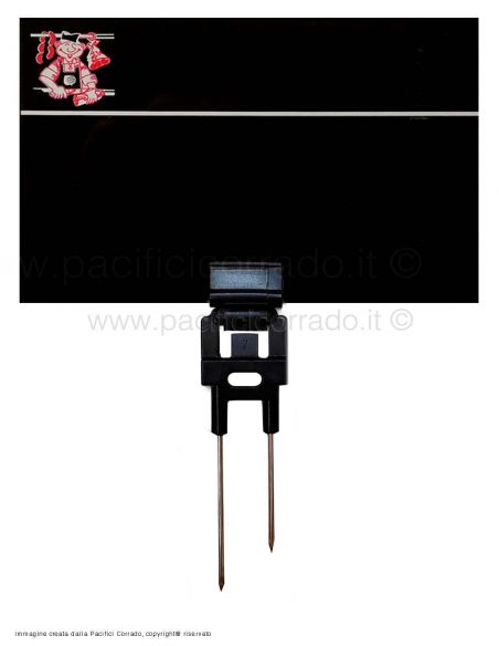 Segnaprezzo salumi fondo nero 120 x 80 mm in PVC