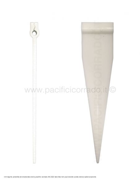 Globalte - Asta segnaprezzi triangolare in POM per cassette o ghiaccio