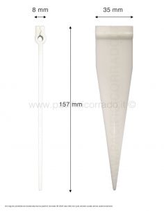 Globalte - Asta segnaprezzi triangolare in POM per cassette o ghiaccio 2