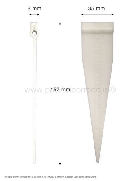 Globalte - Asta segnaprezzi triangolare in POM con misure