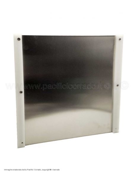 Portacoltelli inox a 2 tasche cm 39x40hx4 cm