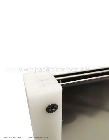 Portacoltelli in acciaio inox a 2 tasche cm 39x40hx4 cm da muro