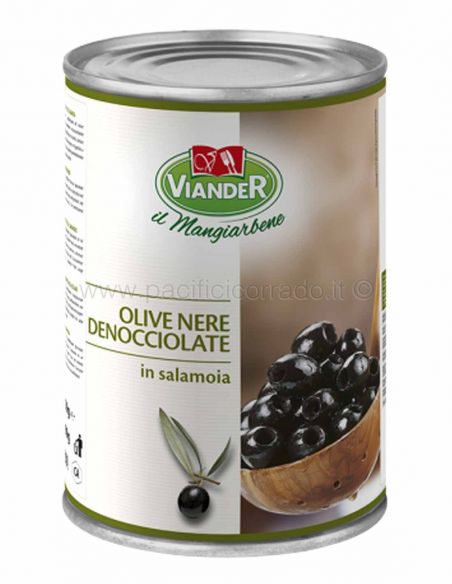 Viander - olive nere denocciolate 28/32 in salamoia conf. da 4150 g