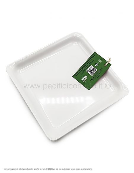 Pasolini - Vassoio A6 da banco in melammina 222x222x26h mm