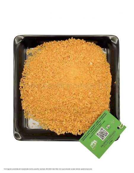 Panatura senza glutine crunch vista superiore Panatura senza glutine crunch vista superiore