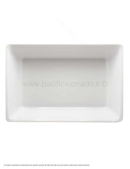 Vassoio A5 da banco in melammina bianco vista superiore