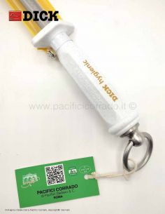 Dick - Acciaino Hygienic tondo 30 cm manico bianco 2