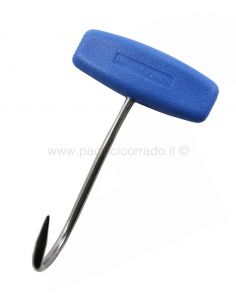 Dick - gancio in acciaio inox con manico blu