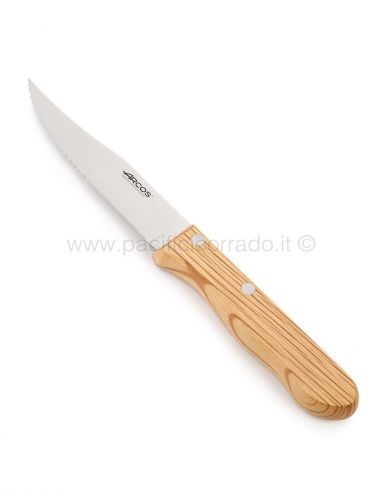 Arcos - Coltello da Bistecca filo Perlato 125 mm manico in legno