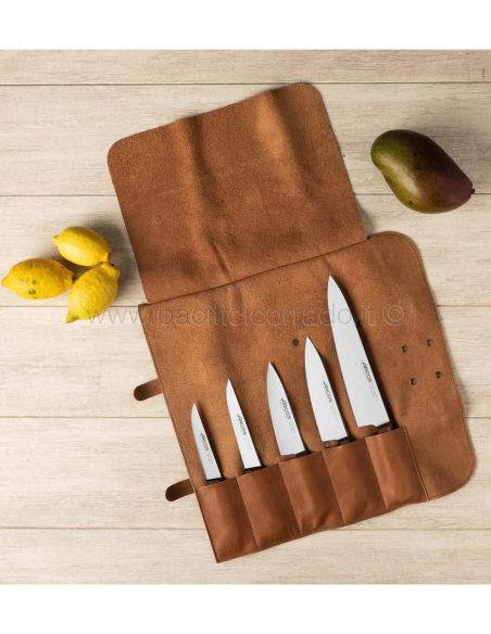 Arcos - Borsa Porta Coltelli Pelle 5 Pezzi 470x446 mm