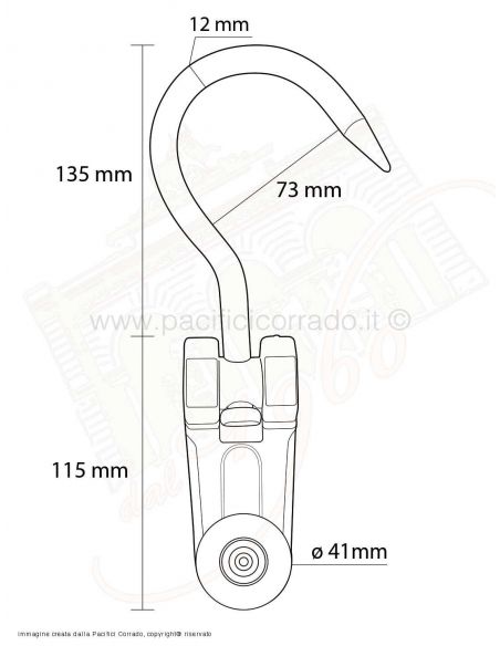 Carrucolina Fl Nylon 240 X 12 Con Gancio Inox