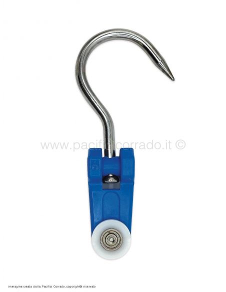 Carrucolina Fl Nylon 240 X 12 Con Gancio Inox