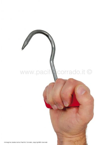 Gancio Inox Uncino con manico in Pvc 150 x Ø 7 mm
