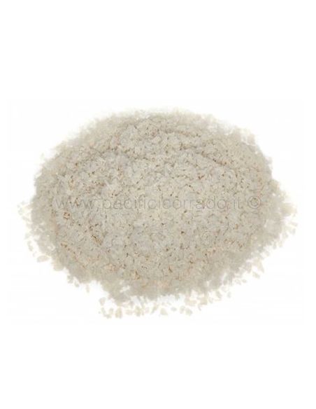 Krokantchips 3 kg panatura di patata bianca vista superiore foto rappresenta il contenuto in polvere