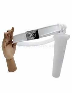 Cintura porta coltelli Cintura porta coltelli in plastica colore bianco con fibbia in metallo 2