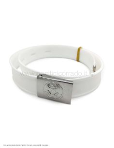 Cintura porta coltelli Cintura porta coltelli in plastica colore bianco con fibbia in metallo