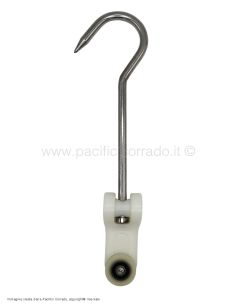 Pacifici Corrado© - Carrucola Inox con snodo per guidovie trasporto carni