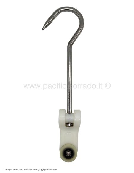 Pacifici Corrado© - Carrucola Inox con snodo per guidovie trasporto carni Pacifici Corrado© - Carrucola Inox con snodo per guidovie trasporto carni