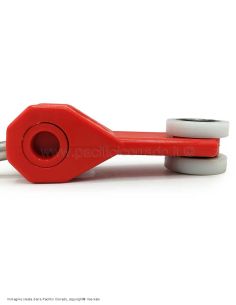 Pacifici Corrado© - Carrucola Inox con snodo misure 28 x 13 mm rossa 2