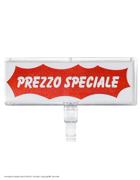 Targhette informative "prezzo speciale" inserita nell'accessorio di supporto, l'accessorio è venduto separatamente Targhette informative "prezzo speciale" inserita nell'accessorio di supporto, l'accessorio è venduto separatamente